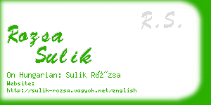 rozsa sulik business card